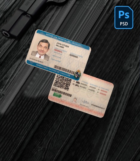 Uruguay driving license PSD